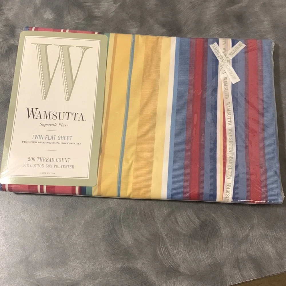 WAMSUTTA SUPERCALE PLUS TWIN FLAT SHEET